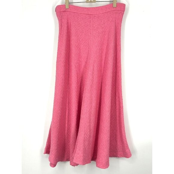 NWT ZARA Tweed Pink Maxi Skirt Large - Picture 5 of 5